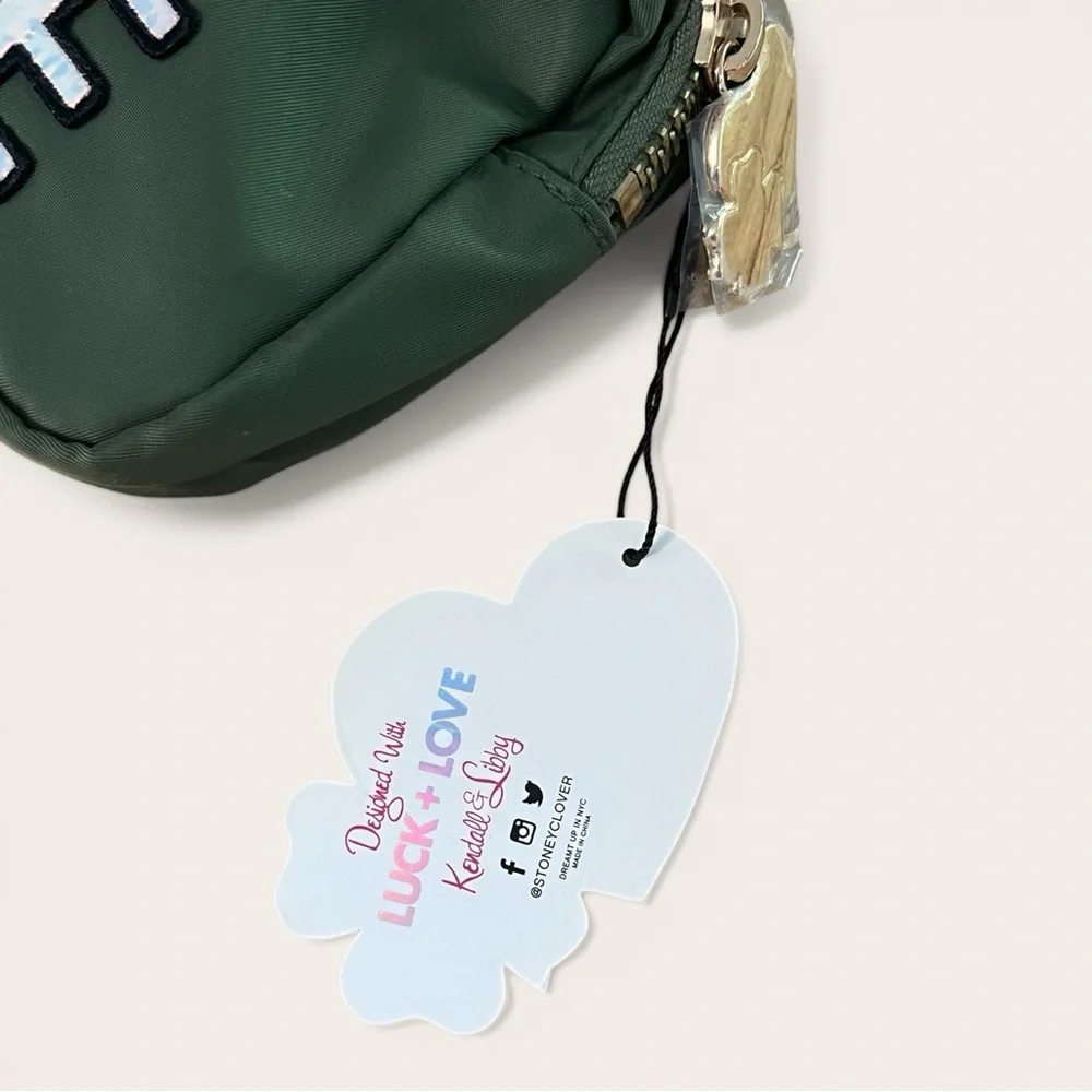 NWT Stoney Clover “Roll Wave” Small Pouch In Olive